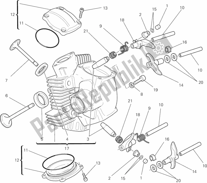 Tutte le parti per il Testata Orizzontale del Ducati Monster 795 ABS Thailand 2014